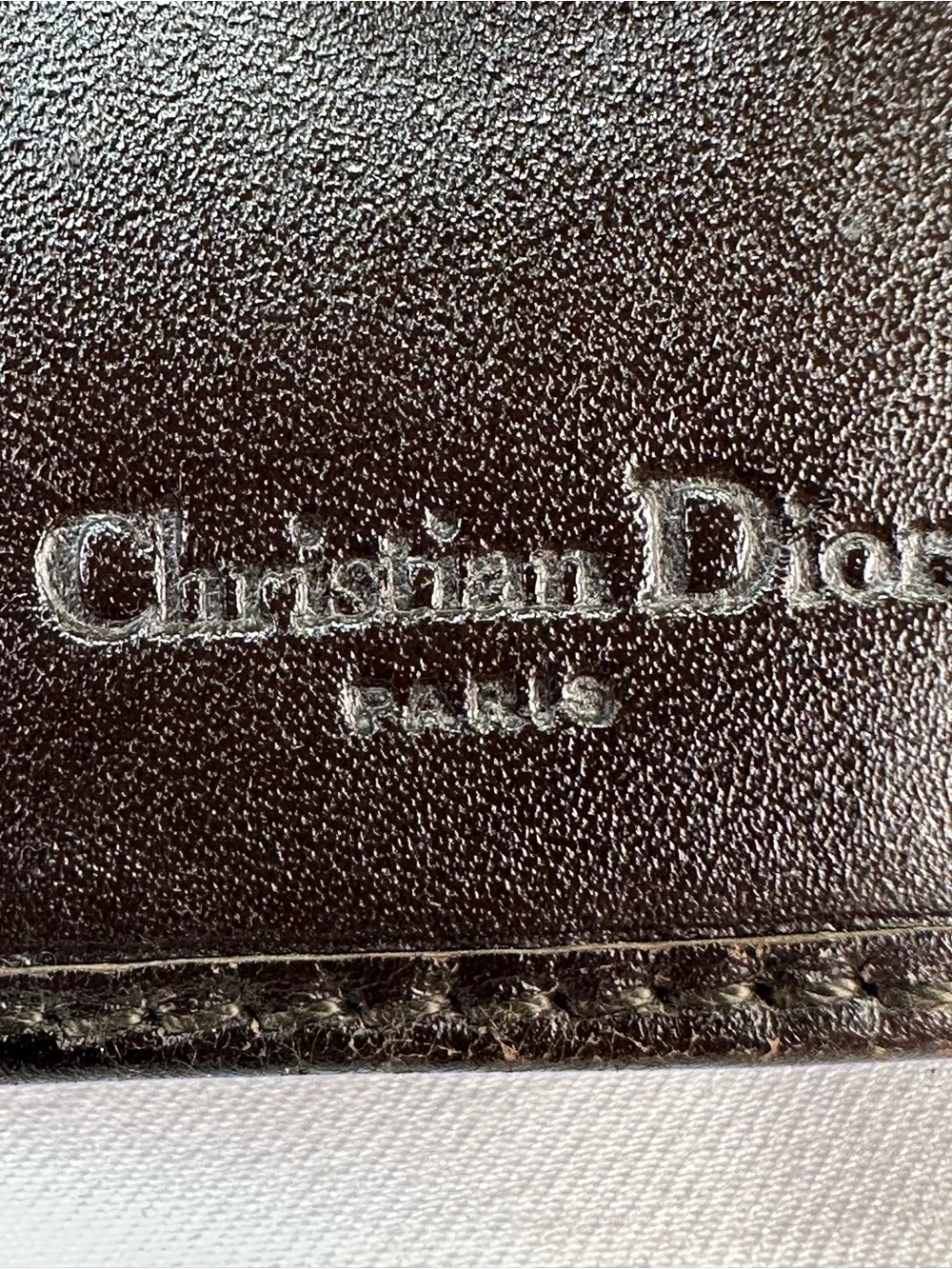 Christian Dior Trotter Monogram Wallet Vintage Brown canvas & leather COA